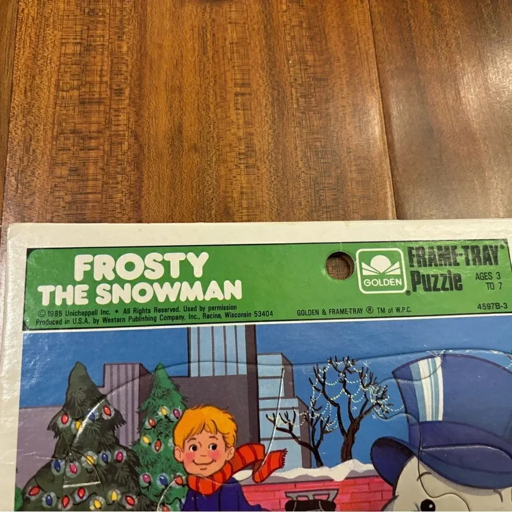 Frosty the Snowman vintage 1984 9 piece cardboard puzzle